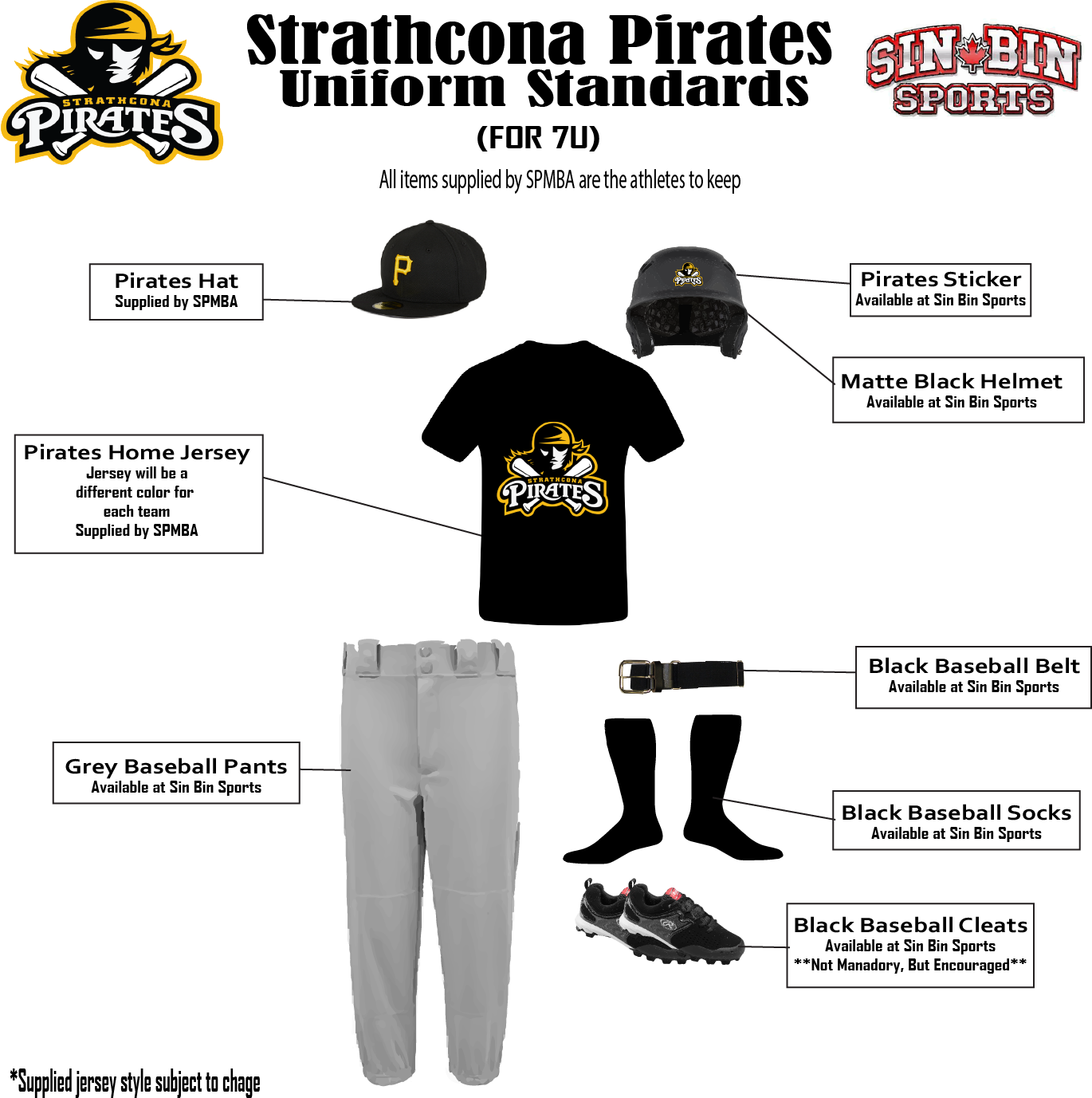 Pirates uniform standard 2022 7U