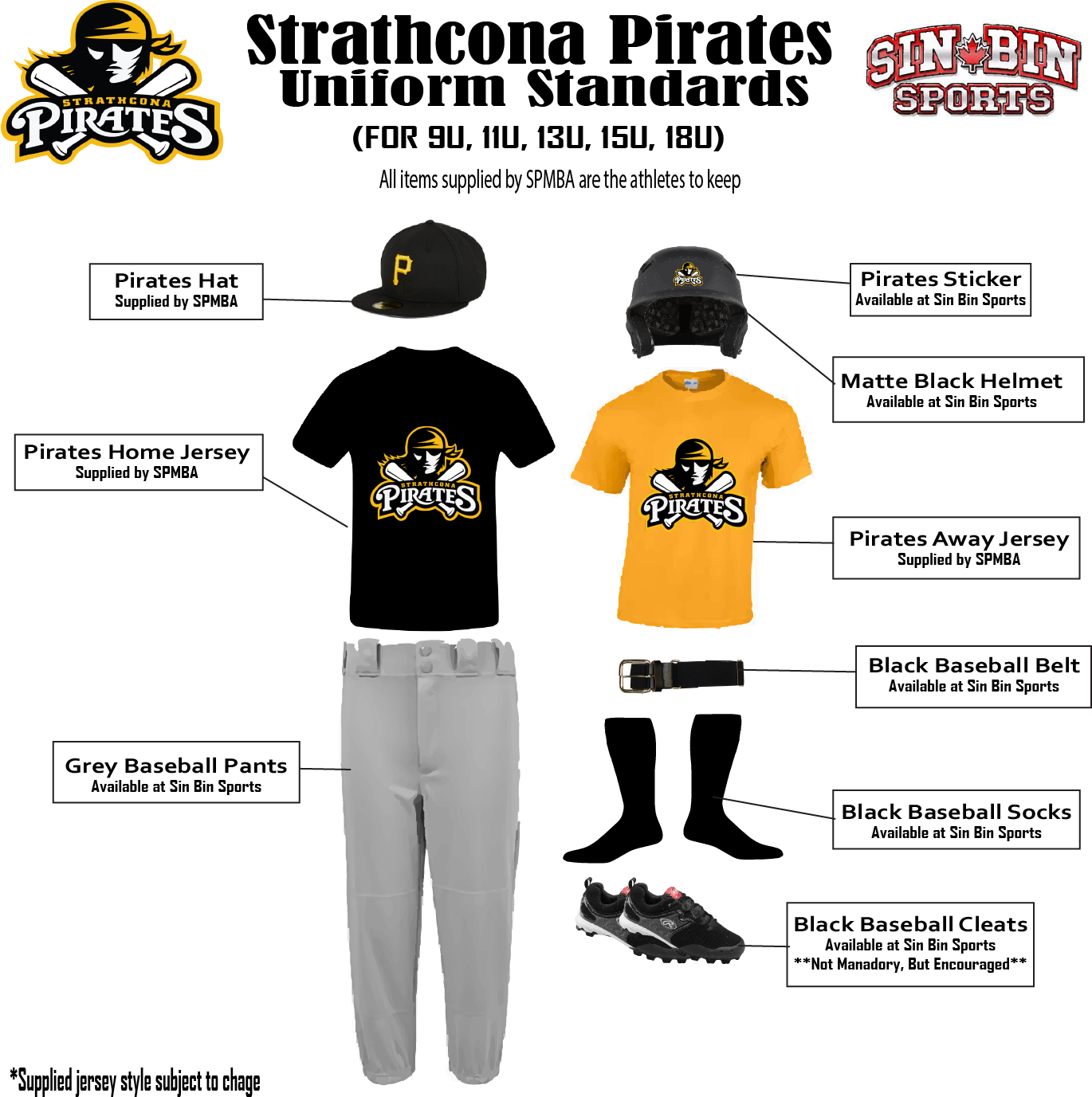 Pirates uniform standard 2022 9U+